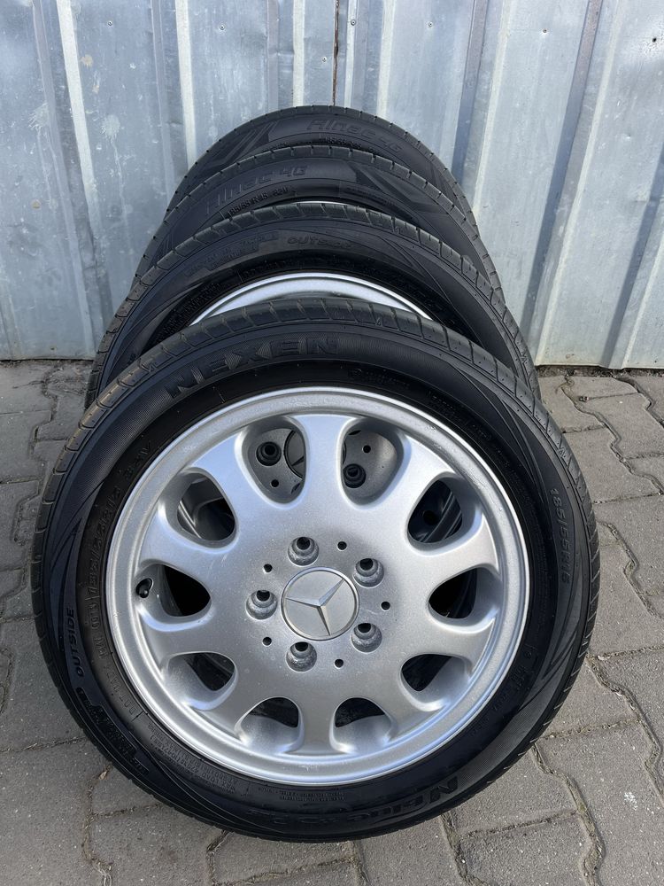 Jante aliaj 5x112mm, anvelope vara 185/55 R15, Mercedes clasa A, W168