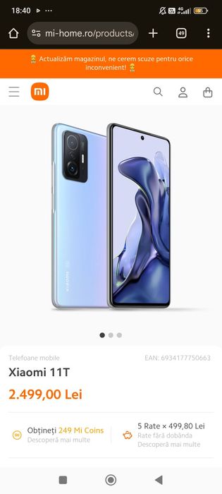 xiaomi 11t 8gb ram 128gb stocare