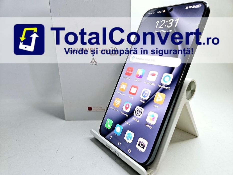 Huawei Pura 70 256GB Black 12GB Dual SIM, Garantie 24 luni | #R83284