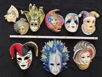 Set de 9 masti venetiene din ceramica