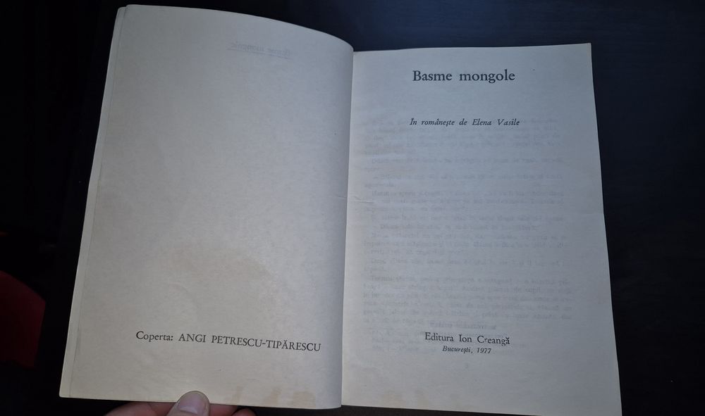 Basme Mongole carte veche românească perioada comunista