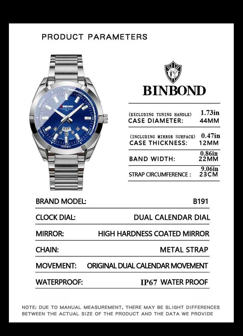 Луксозен Мъжки, Класически Бизнес часовник BinbonD Classic*Автоматичен