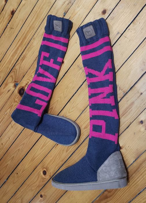 Victoria’s Secrett PINK плетени ботуши до коляното