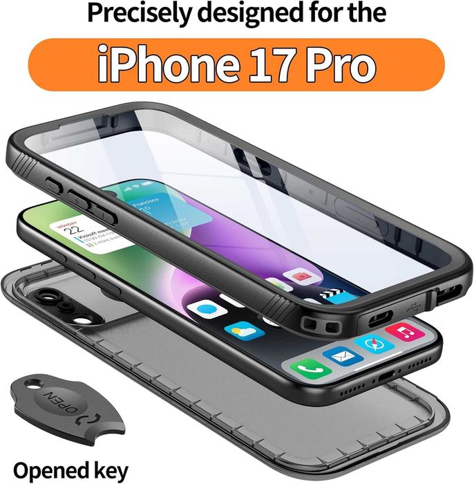 Cozycase ТОП военен защитен водоустойчив калъф IP68 за iPhone 17 Pro