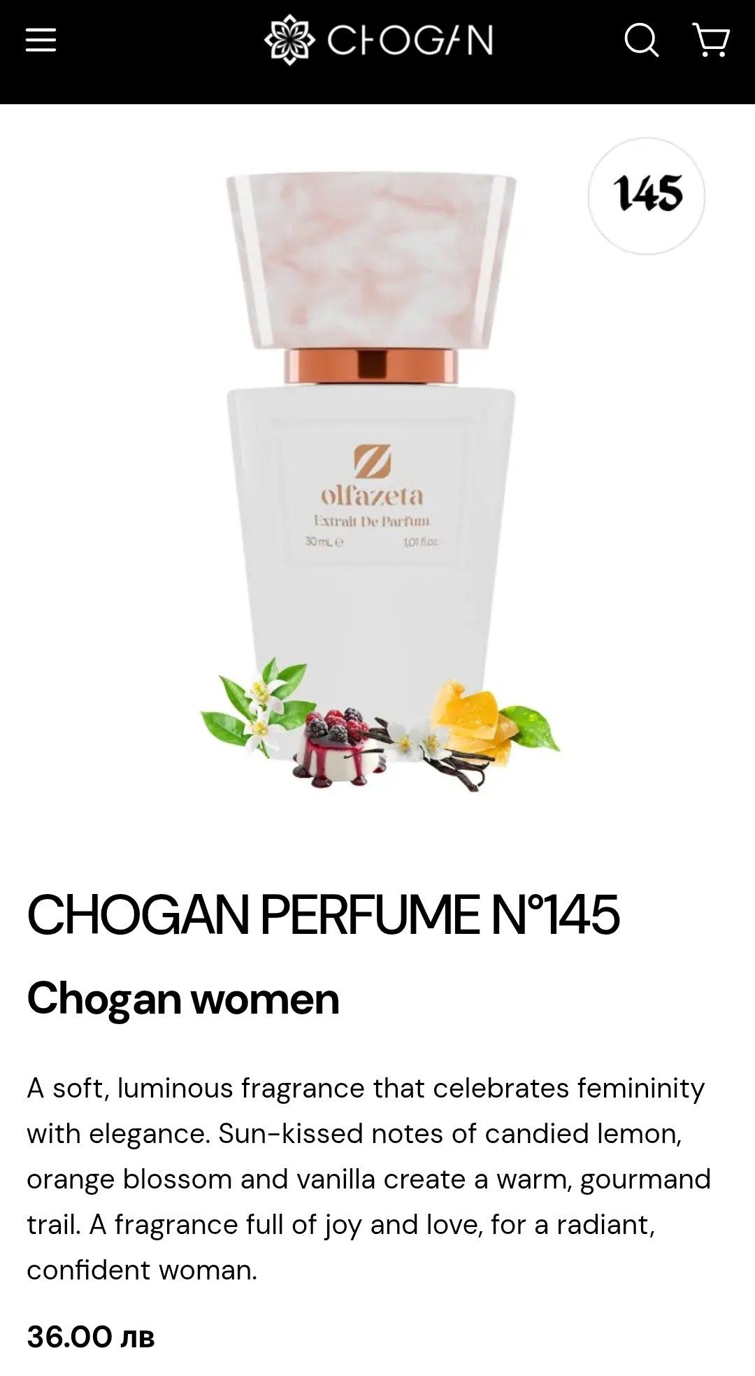Парфюм CHOGAN 144 dupe на Bianco Latte 145 dupe на Devotion by D&G