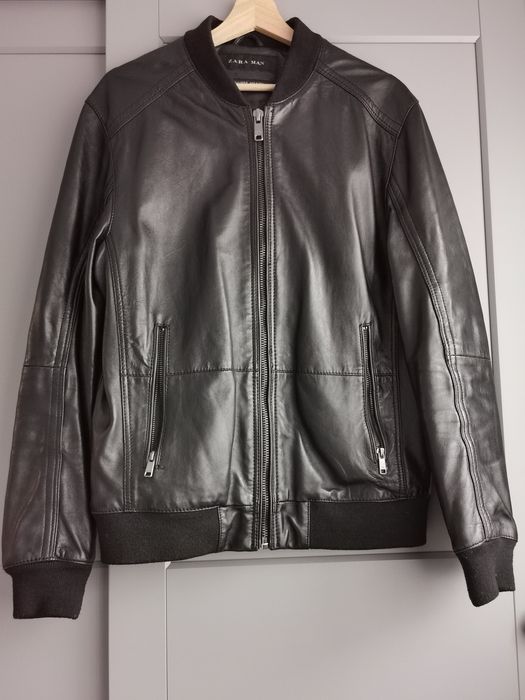 Geaca piele Zara bărbați mărimea L calitate înaltă