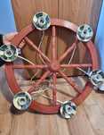 Lustra  roata / car  lemn candelabru  rustic