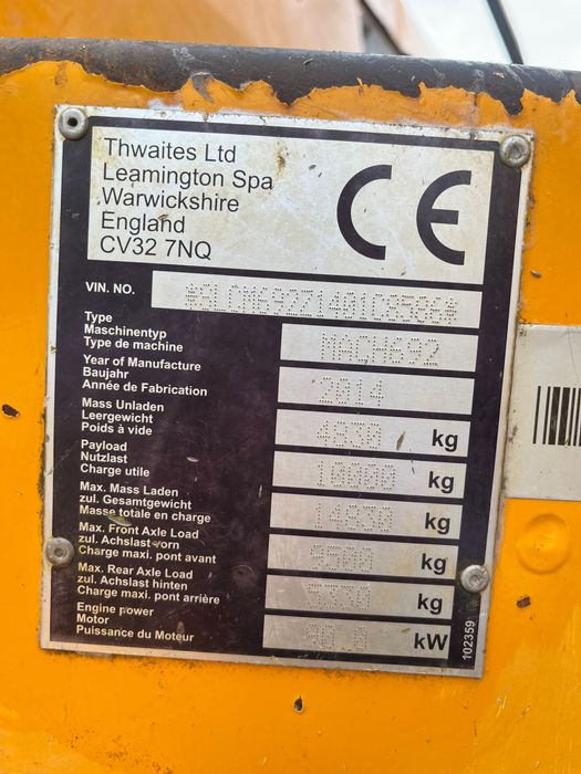 Dumper Thwaites 10 tone 2014