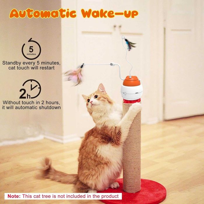 IOKHEIRA 4 в 1 Интерактивна играчка с пера за котки