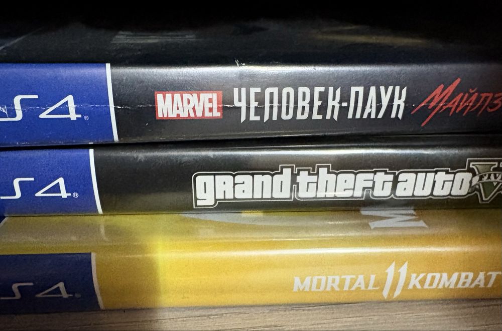 ps4 диски mk/spiderman/gtav