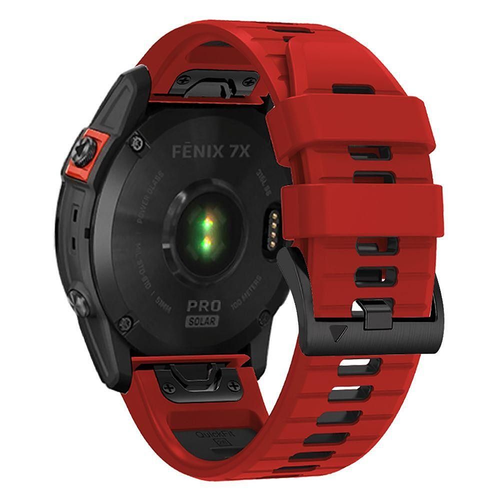 Каишка iconband pro за garmin fenix 5 / 6 / 6 pro / 7  red/black