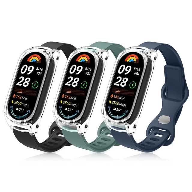 Curea din silicon moale și respirabil Xiaomi Mi Band 9/8/7 set 3 Buc