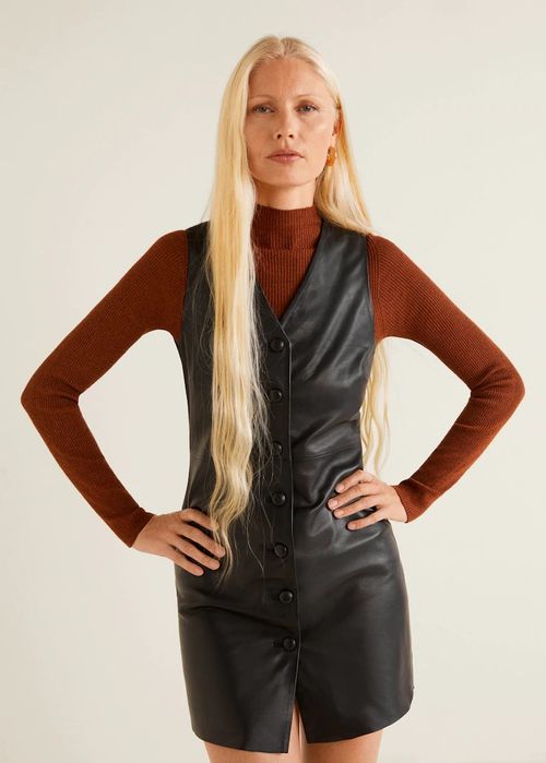 Rochie Mango, piele, noua