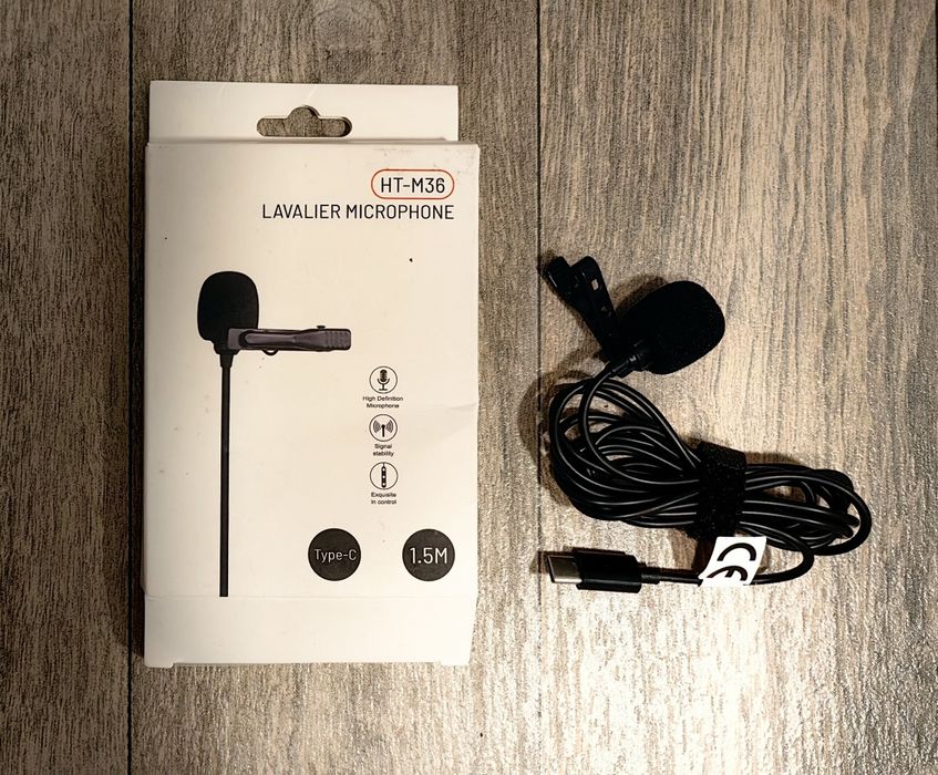 Microfon lavalieră tip C 1,5 m NOU in cutie