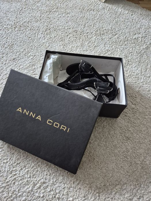 Sandale elegante negre 35 Anna CORI