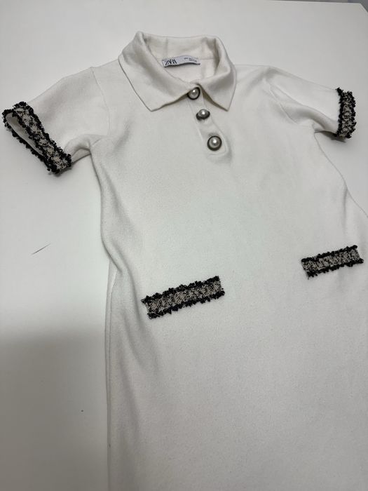 Rochie de tricot cu Nasturi Perle Zara | Mărimea S