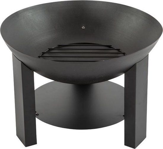 Огнище за двор тераса с долен рафт 60x40см. Купа за огън Камина