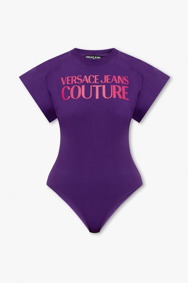 Дамско боди Versace Jeans Couture Purple Body With Logo- размер L