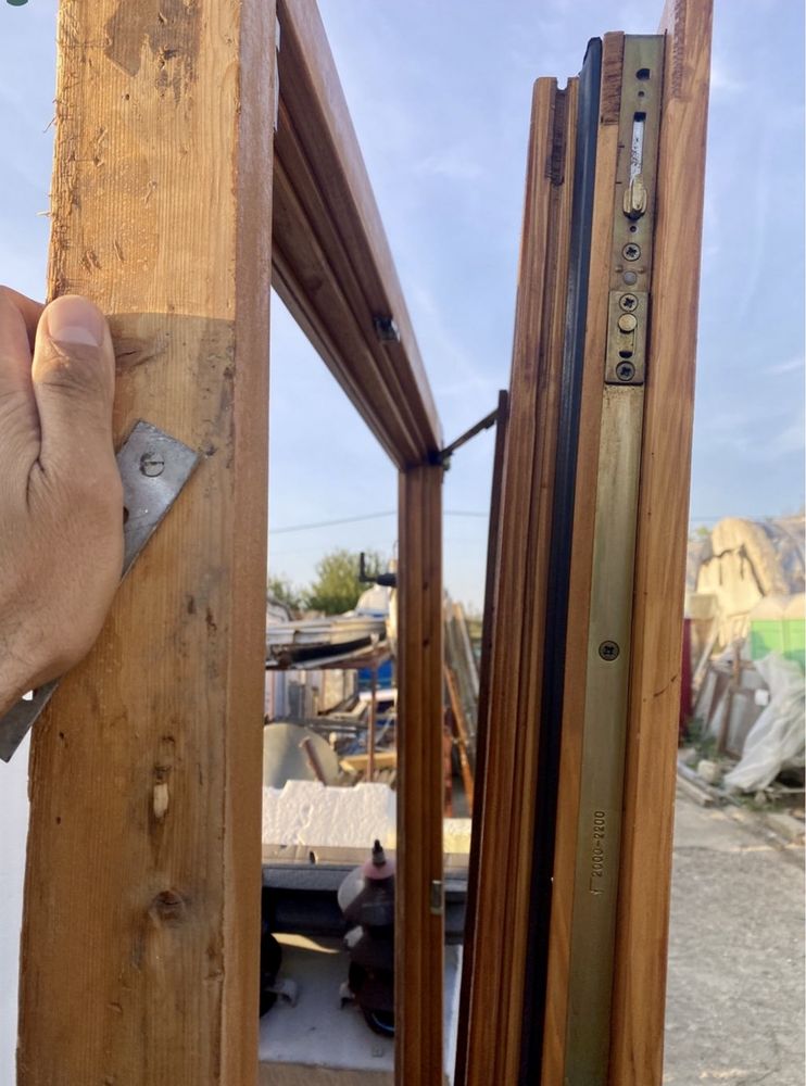 USA TERASA balcon lemn geam termopan sprosuri H 216 x L 108 Germania