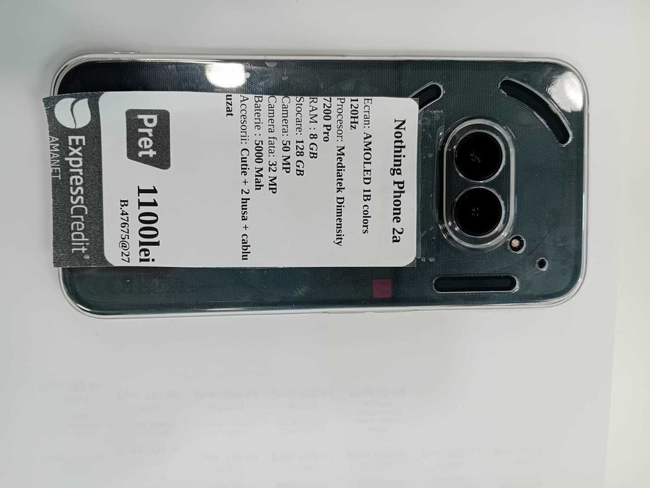 Nothing Phone 2a 8/128GB (Ag27-B.47675) Garantie 2 ani