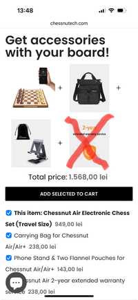 tabla de sah smart Chessnut Air