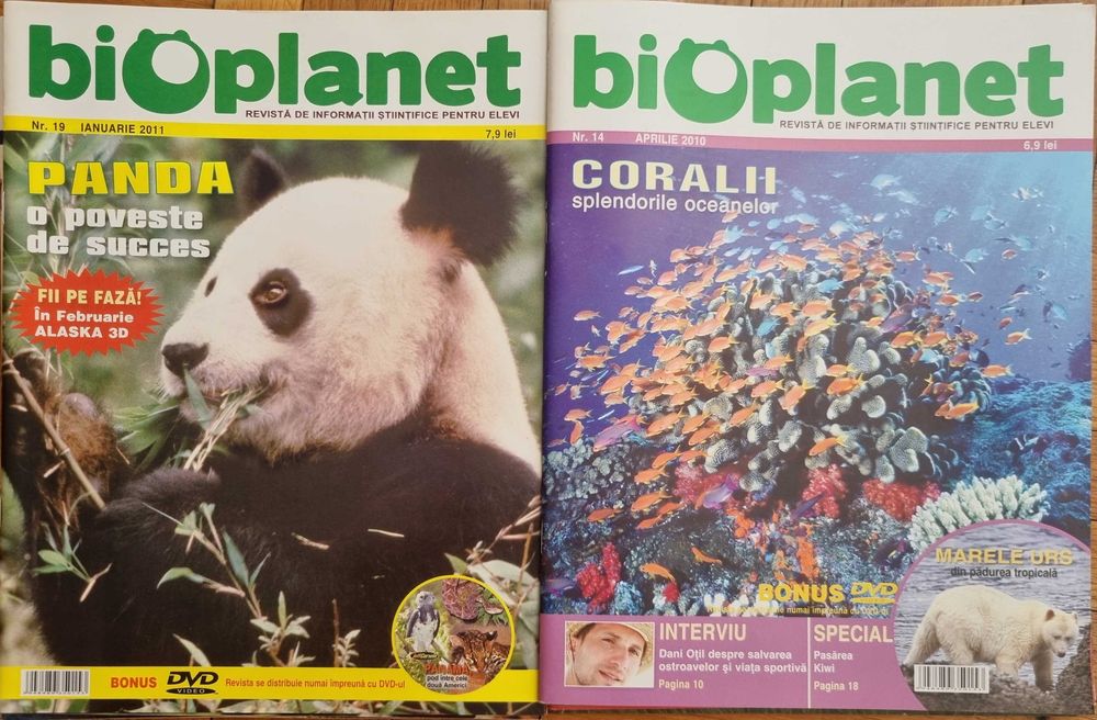 Vand 8 reviste Bioplanet, 2010-2011, 6 lei buc, stare perfecta