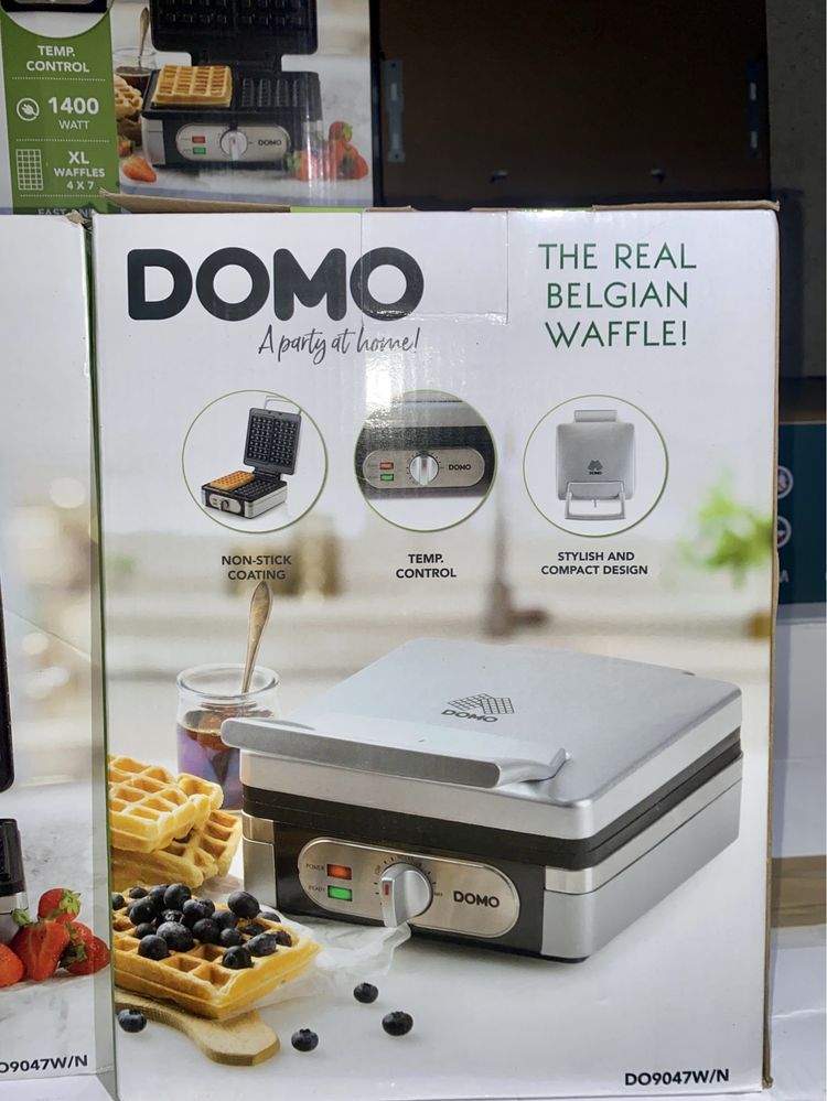 Нови!!! Гофретник DOMO, 1400W, за XL гофретки