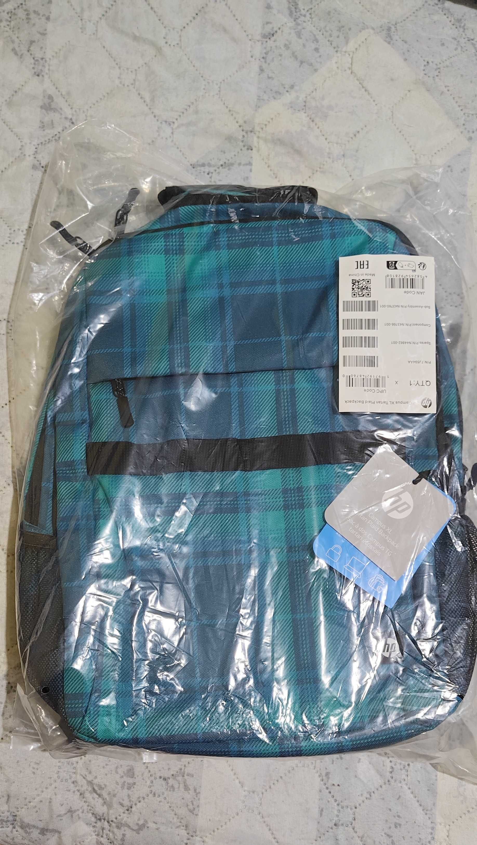 Раница за лаптоп HP Campus XL Tartan Plaid 16", син