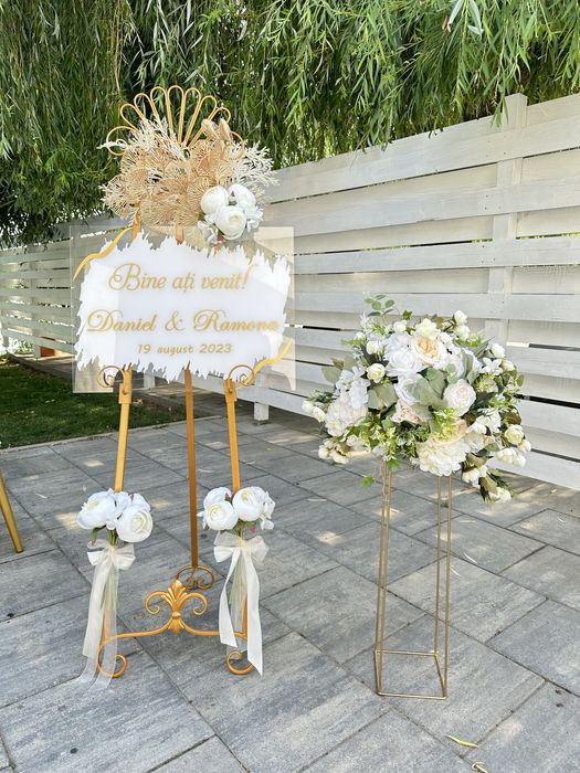 Inchiere decor si aranjamente florale artificiale nunta/botez/cununie