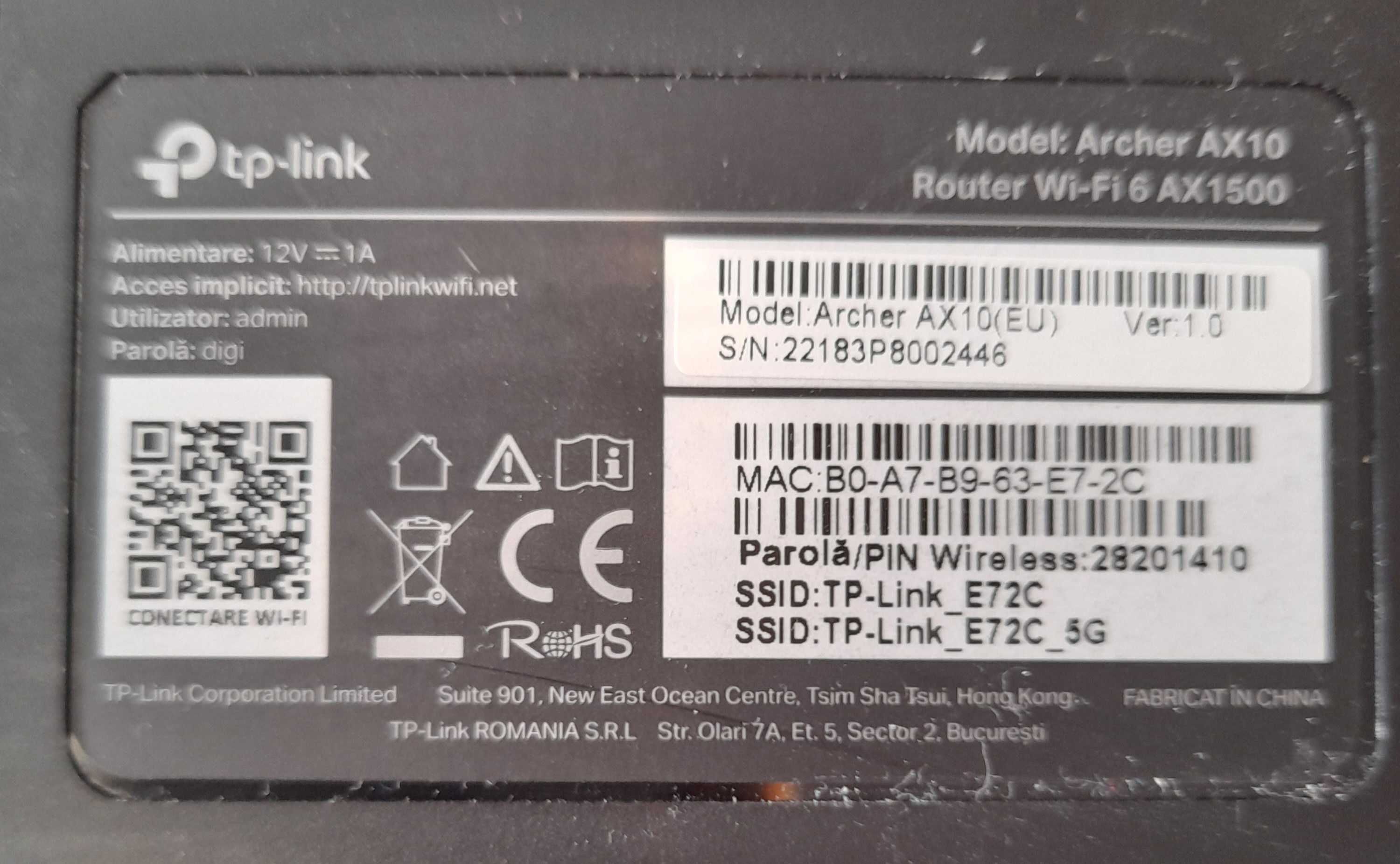 Vand Router AX10 AX1500, pret 200 lei.