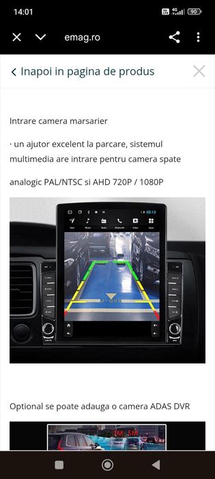 Navigatie auto universala model Tesla Style