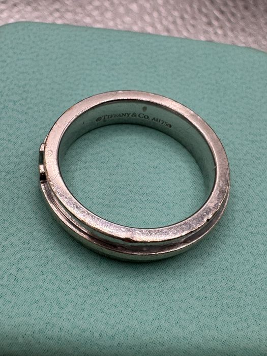 Inel Tiffany & Co aur alb cu rose
