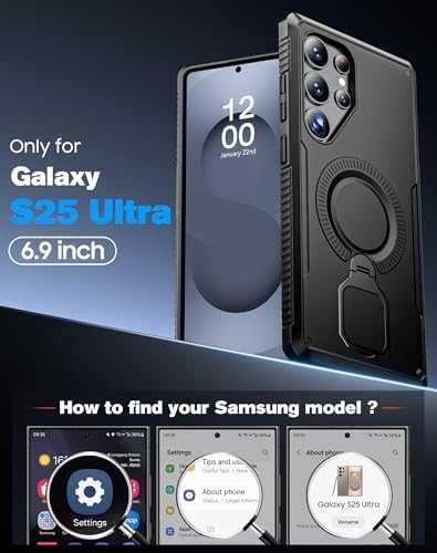 Samsung Galaxy S25 Ultra кейс MagSafe 360° стойка удароустойчив калъф