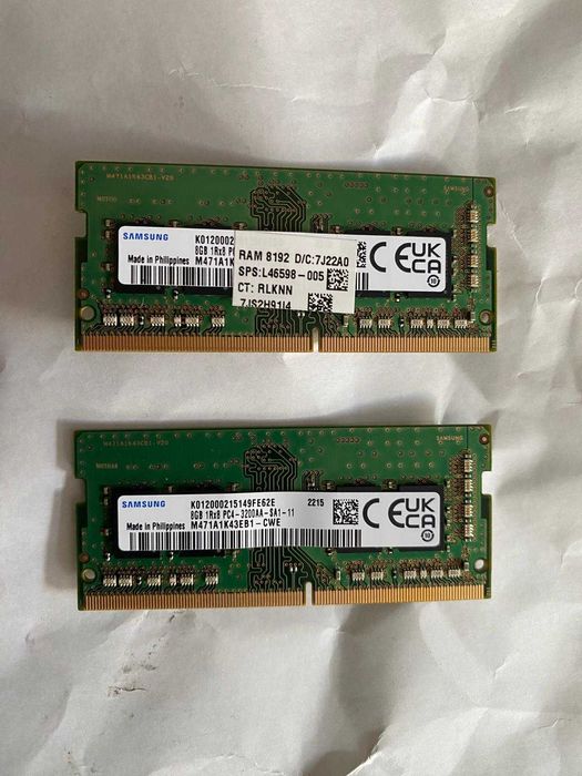 Memorie RAM notebook Samsung HP, SODIMM, DDR4, 8GB, CL22, 3200Mhz