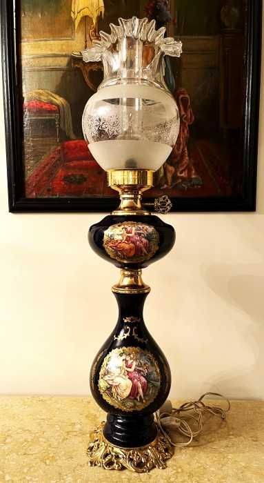 Impozanta lampa franceza-portelan-alama-Fragonard-Franta