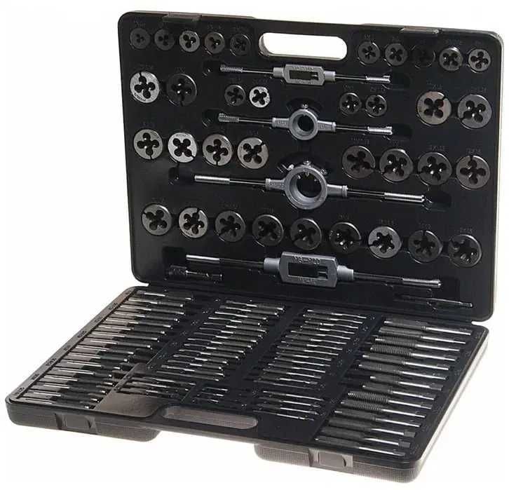 Метчици и плашки 110 части Професионални FORCEKRAFT