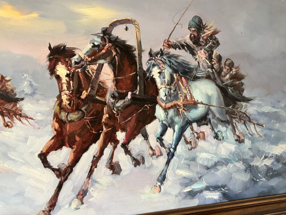 Tablou pictura veche ulei pe pamza