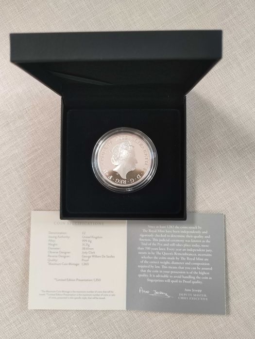 Британски монарси Великобритания 1 унция Сребърна монета Proof