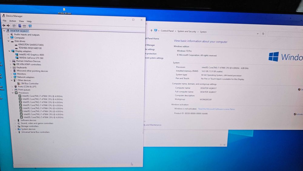 Unitate Desktop Intel I7 4790K, SSD, GTX