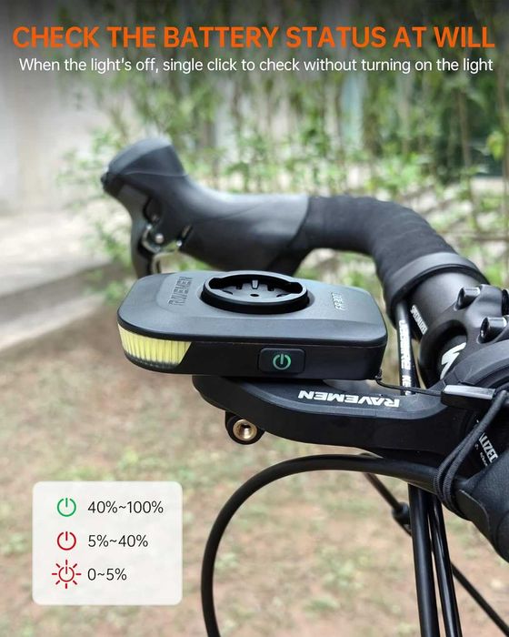 Фар Ravemen FR300 Стойка за Garmin Wahoo Power Bank