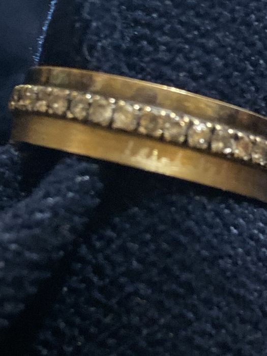 Златен пръстен с цял ред ЕСТЕСТВЕНИ ДИАМАНТИ