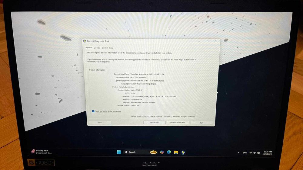 Laptop ACER Aspire 5 A515-57-713N, Intel Core i7-12650H