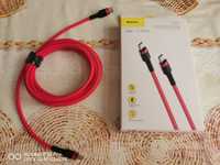 Cablu de încărcare Baseus USB c USB c 2 m Roșu