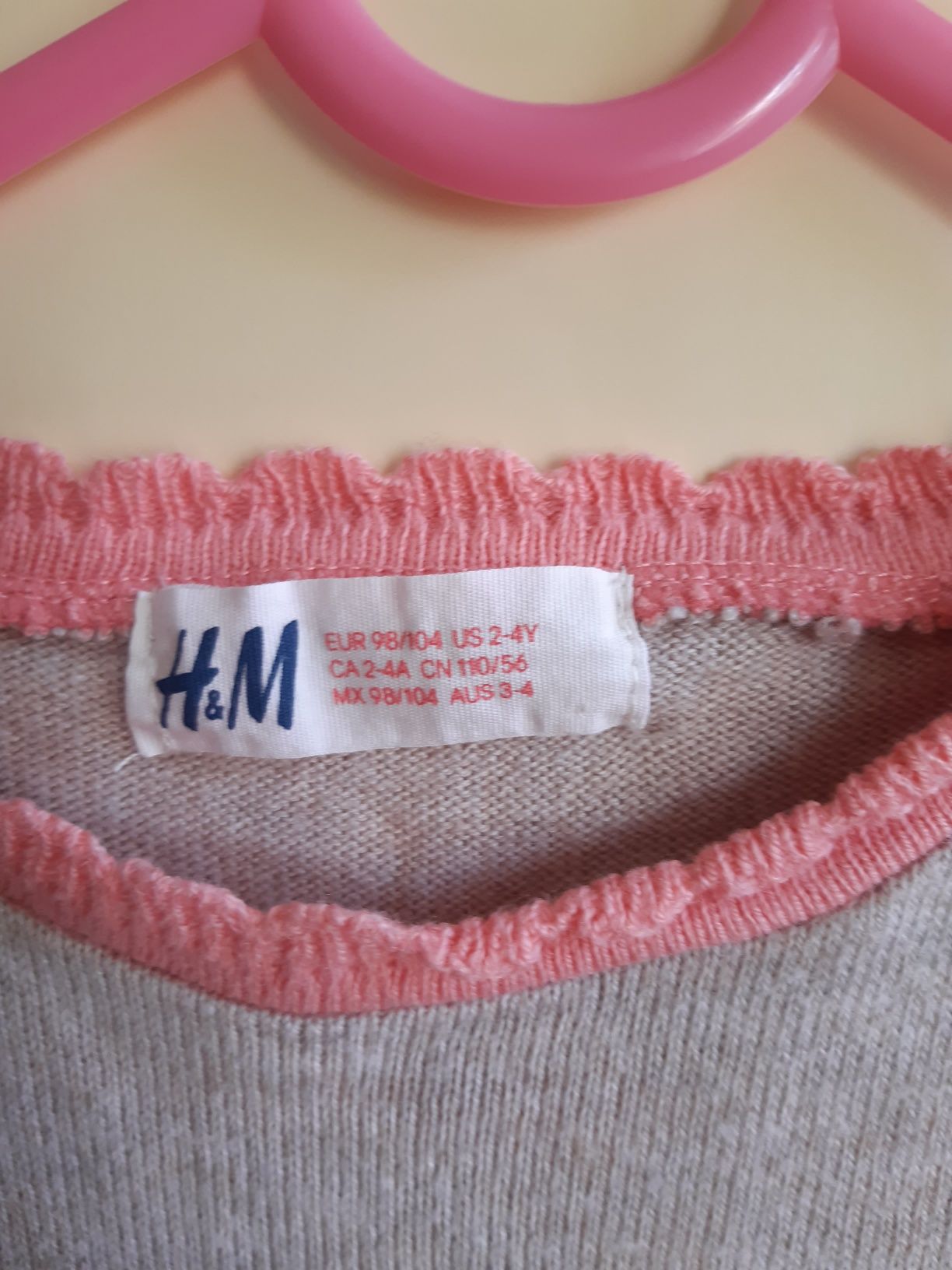 Rochita fetite 2-4 ani, marca H&M si bluzita H&M 2-4 ani