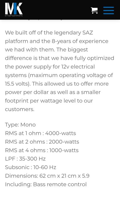 Усилвател Моноблок Sundown audio SCV-4000 D