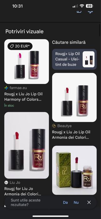 Ulei luciu buze Rougj X Liu Jo roșu original în cutie