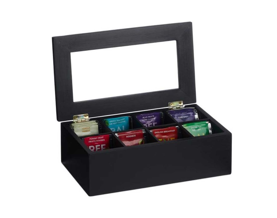 Cutie pentru ceai, 8 compartimente, nou