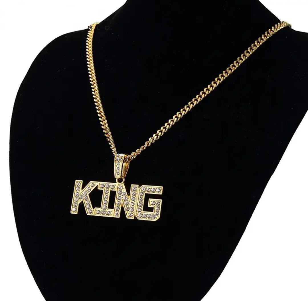 Colier King HIP HOP Auriu