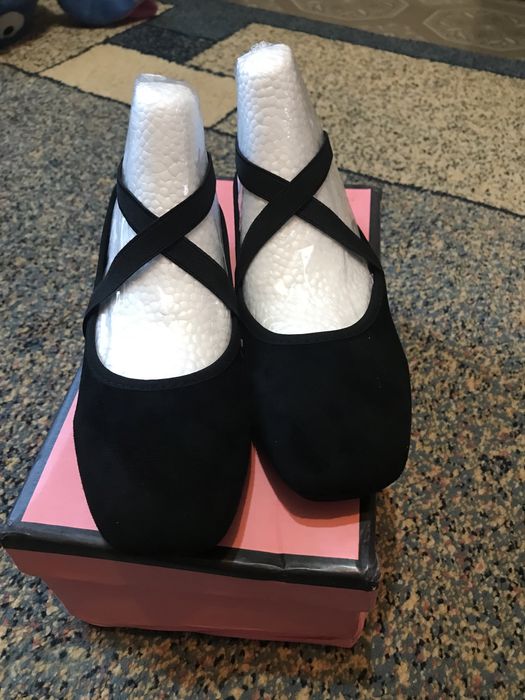 Балетки замшевые