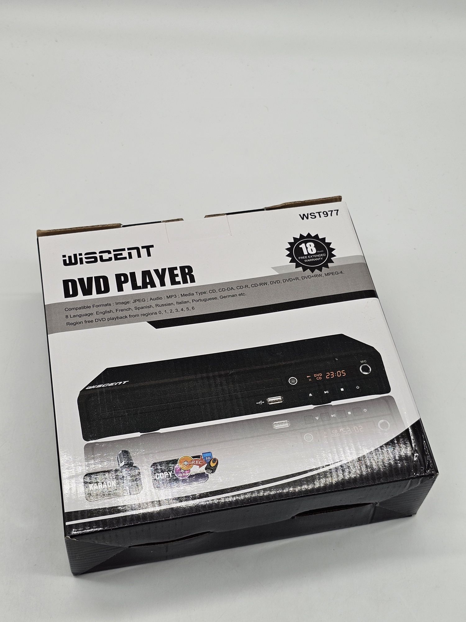 WST-977B DVD CD/MP3 Player cu telecomandă Toate regiunile Gratuit PAL/
